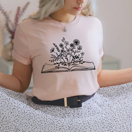 Floral Book Tee